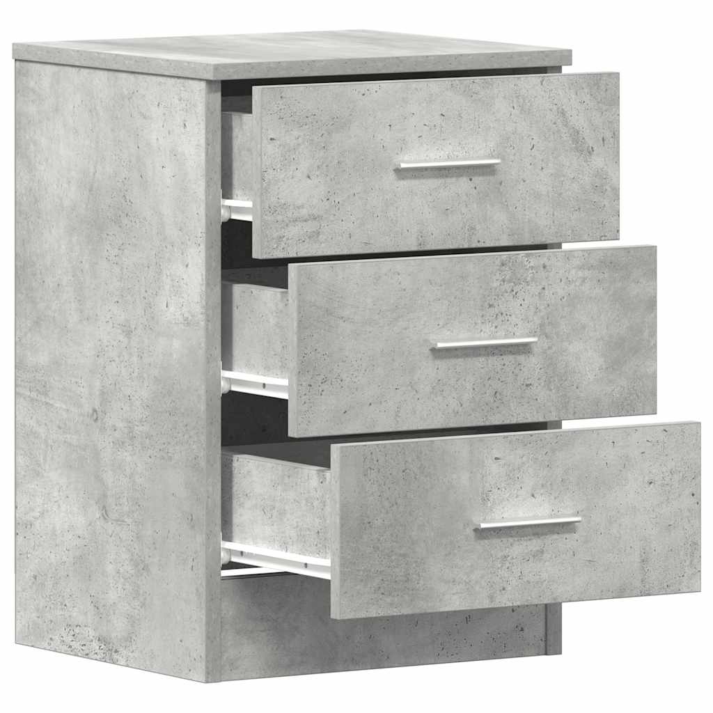 Mesa de cabeceira derivados de madeira cinzento cimento