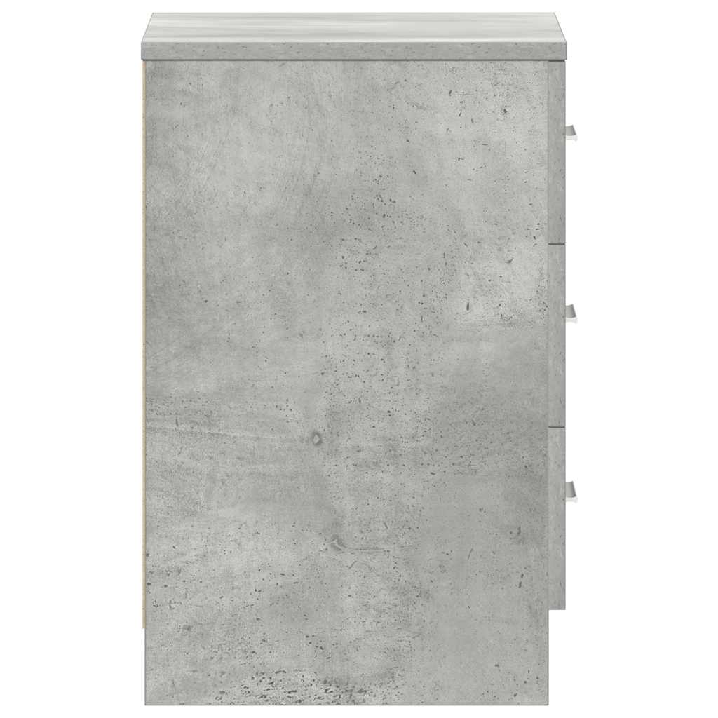Mesa de cabeceira derivados de madeira cinzento cimento