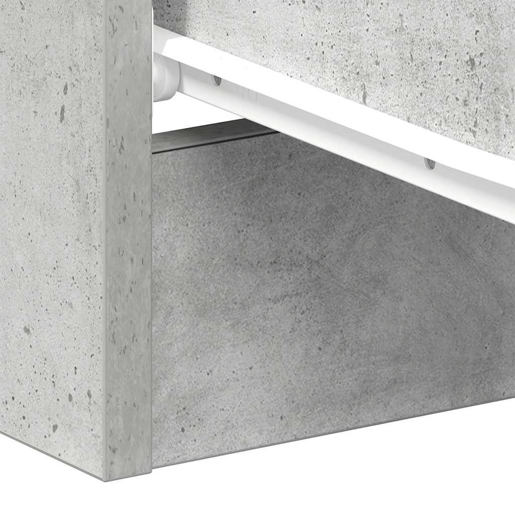 Mesa de cabeceira derivados de madeira cinzento cimento