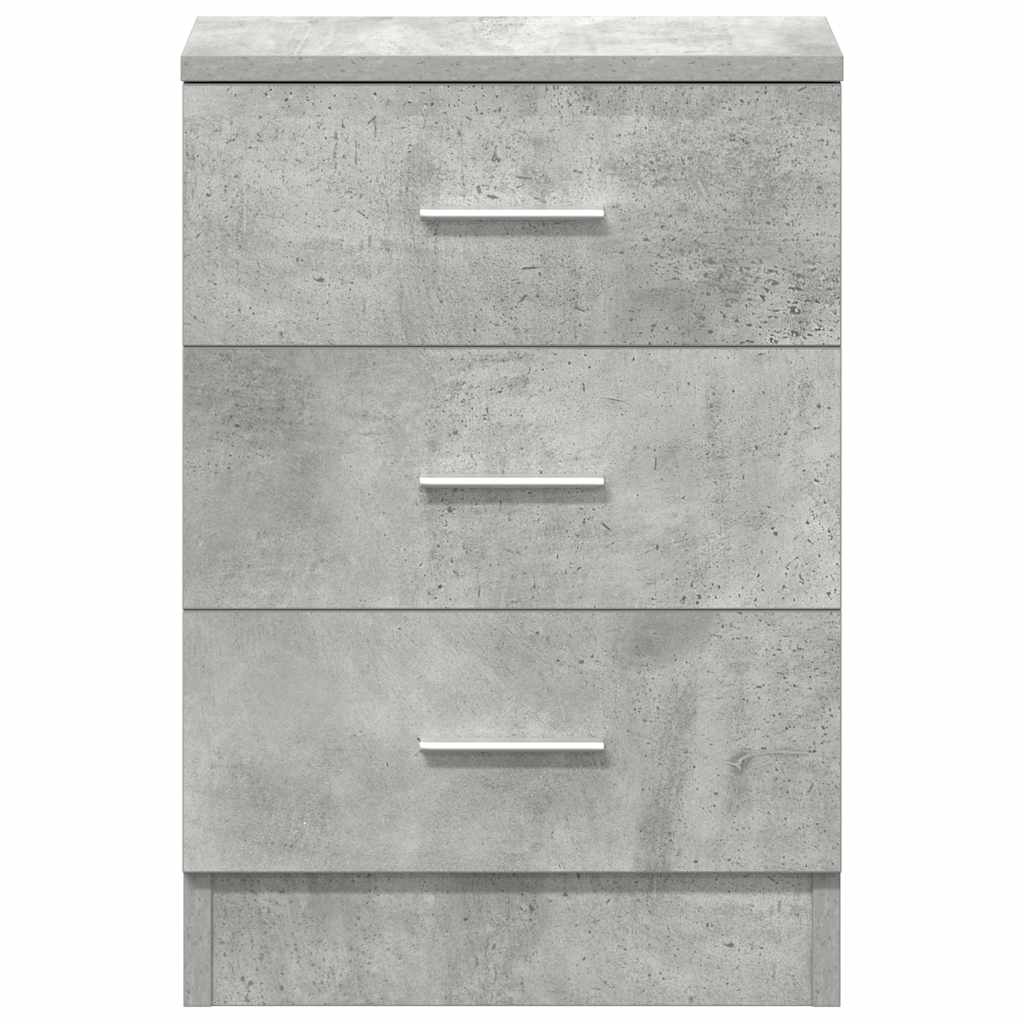 Mesas cabeceira 2pcs 38x35x56cm derivados madeira cinza cimento