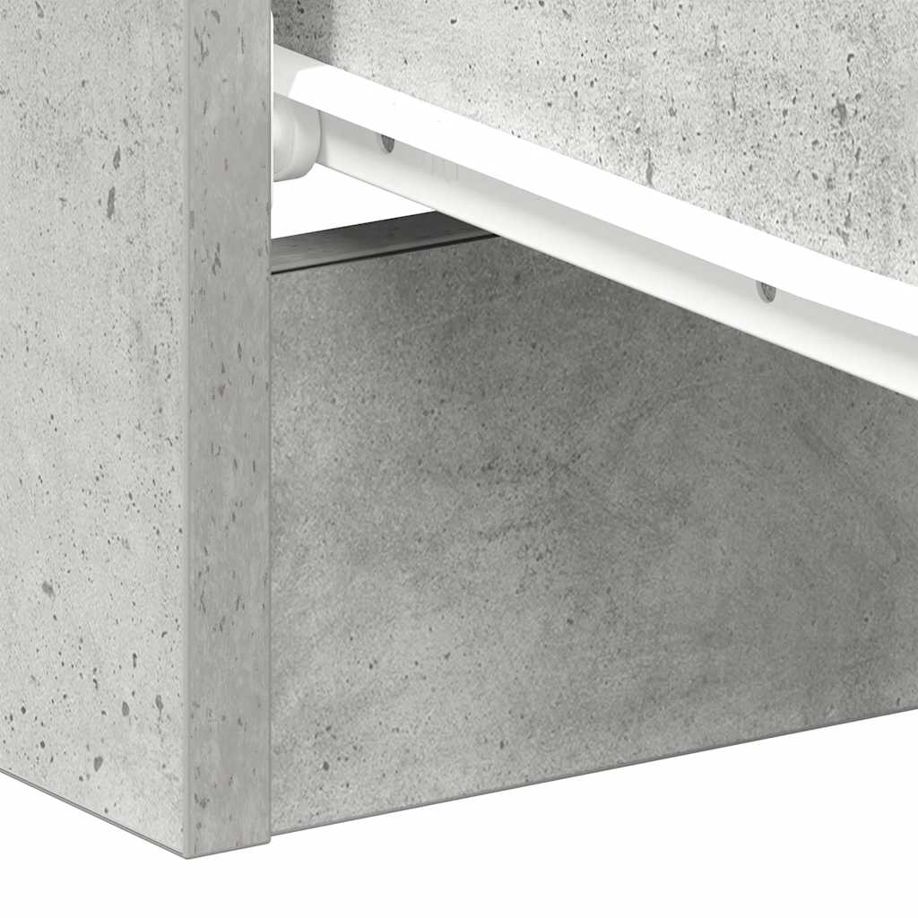 Mesas cabeceira 2pcs 38x35x56cm derivados madeira cinza cimento