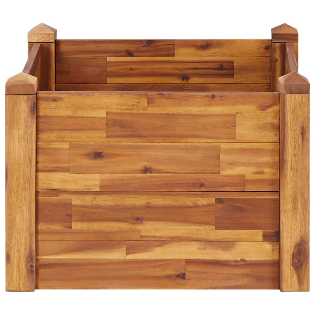 Vaso/floreira de jardim 60x60x44 cm madeira de acácia maciça