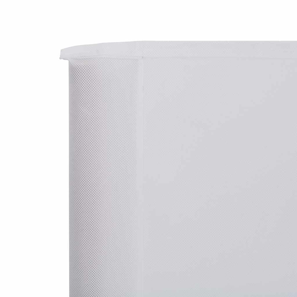 Para-vento com 3 painéis 400x80 cm tecido branco areia