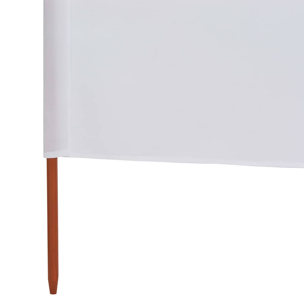 Para-vento com 3 painéis 400x80 cm tecido branco areia