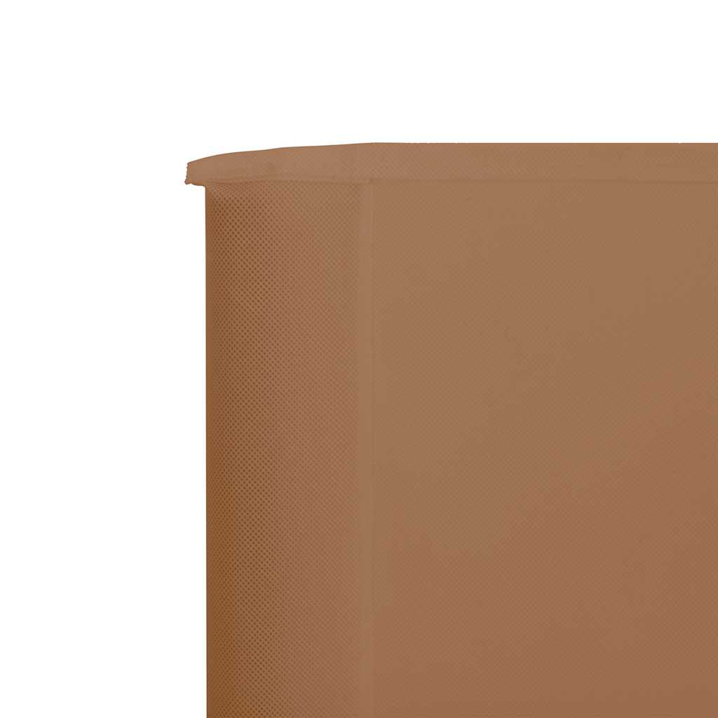 Para-vento c\ 9 painéis tecido 1200x80 cm cinzento-acastanhado