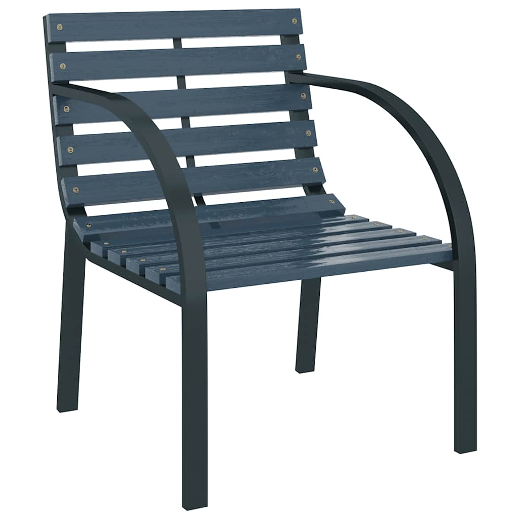 Cadeiras de jardim 2 pcs madeira cinzento