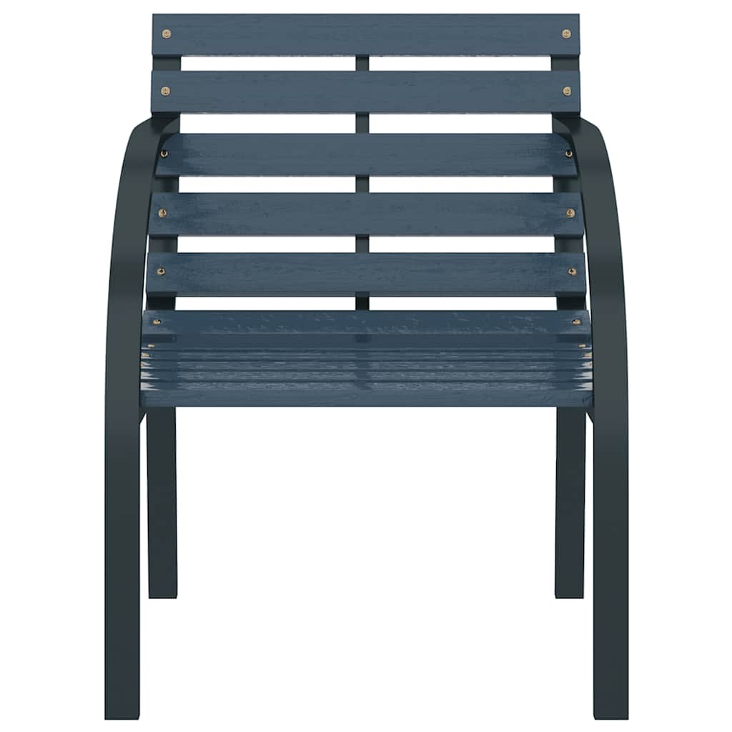 Cadeiras de jardim 2 pcs madeira cinzento