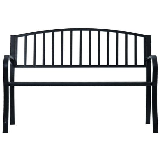 Banco jardim 125 cm aço preto