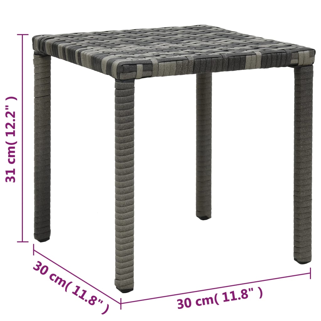 Espreguiçadeiras com mesa vime PE antracite