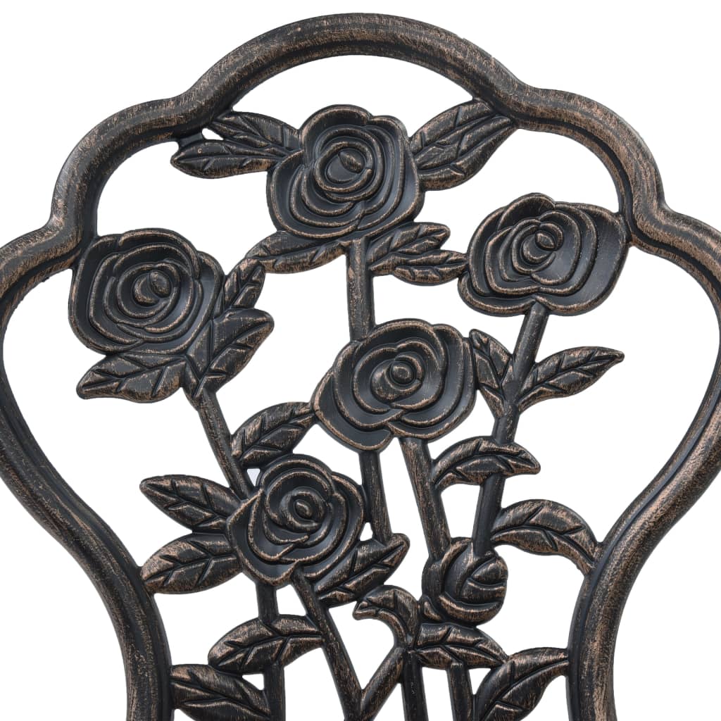 Cadeiras de bistrô 2 pcs alumínio fundido bronze