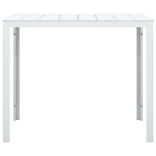 Mesa de centro 78x78x74 cm PEAD aspeto madeira branco