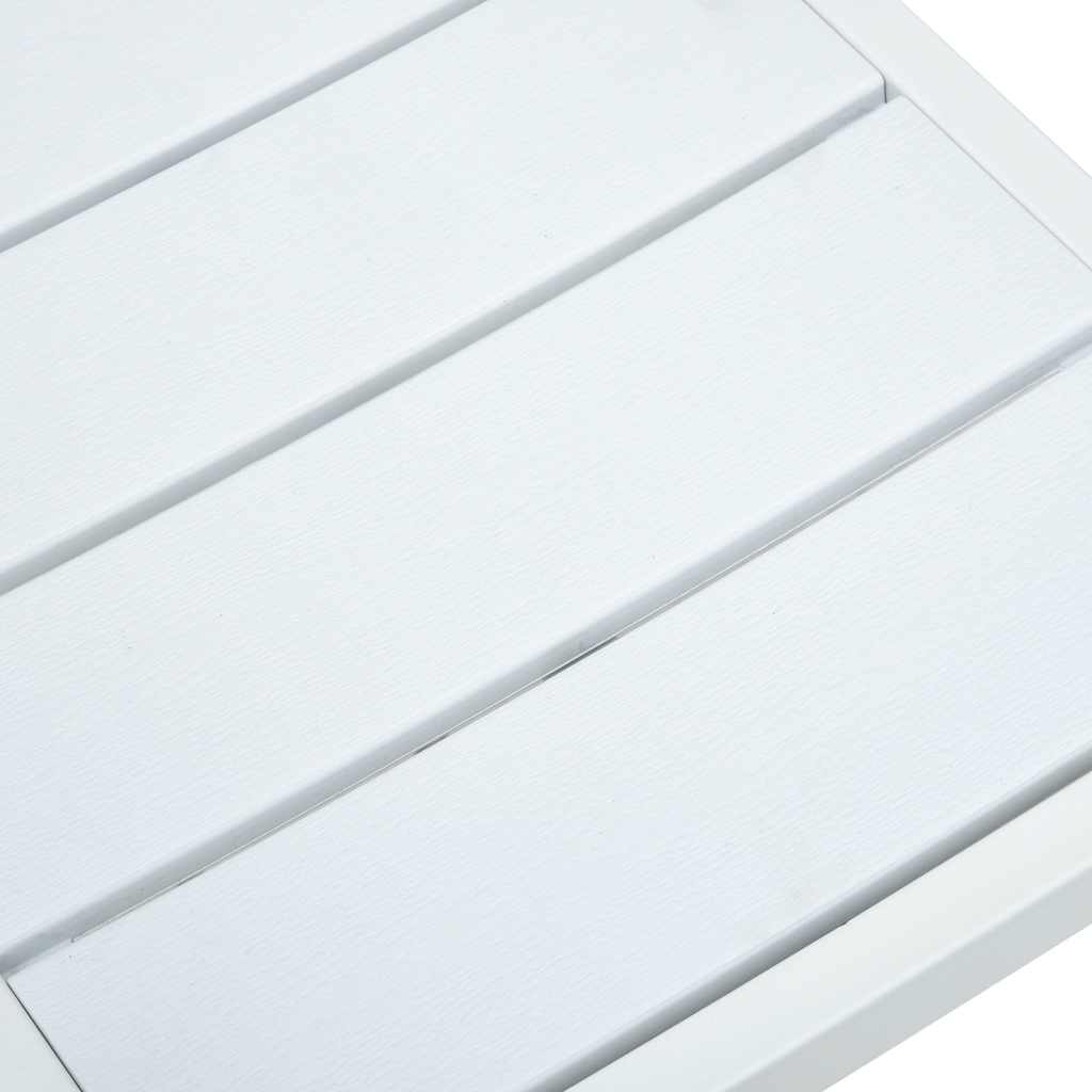 Cadeiras jardim 4 pcs PEAD aspeto madeira branco