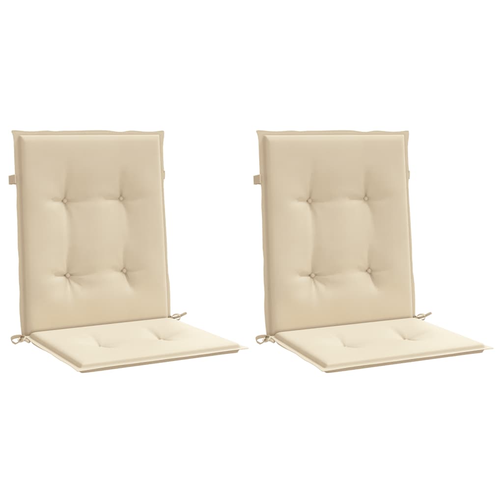 Almofadões lombares p/ cadeiras de jardim 2pcs oxford bege