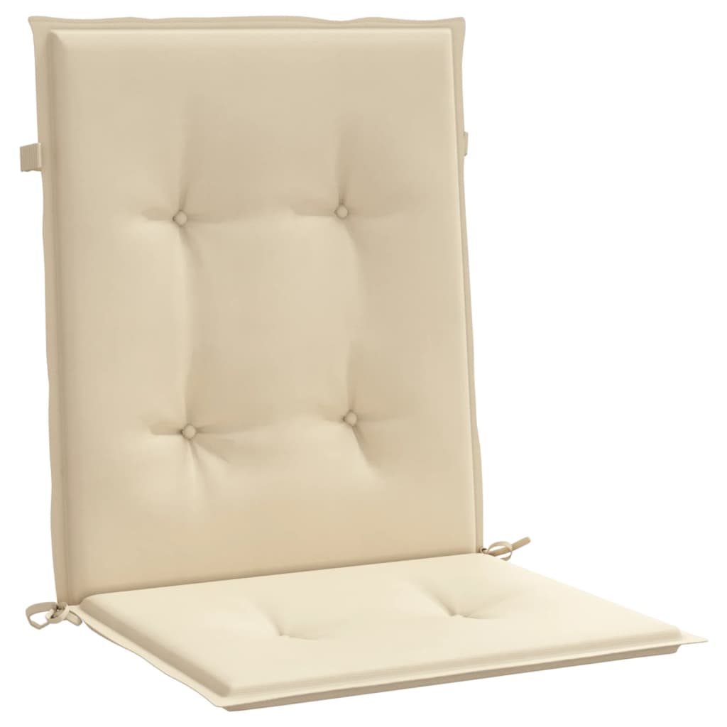 Almofadões lombares p/ cadeiras de jardim 2pcs oxford bege