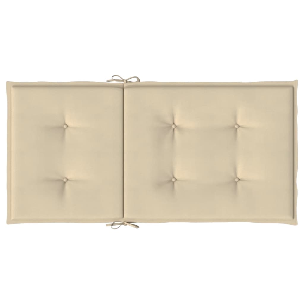 Almofadões lombares p/ cadeiras de jardim 2pcs oxford bege