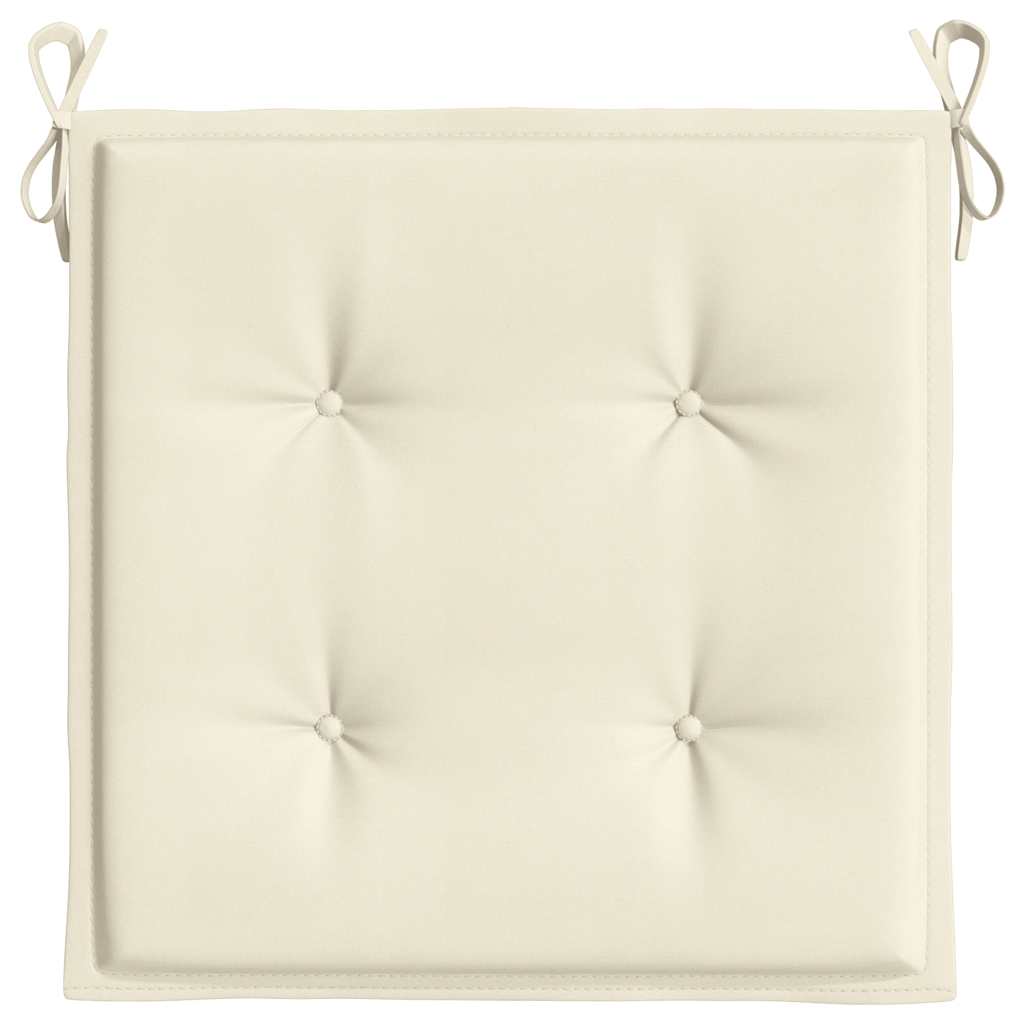 Almofadões p/ cadeiras jardim 4pcs 40x40x4 cm oxford cor creme