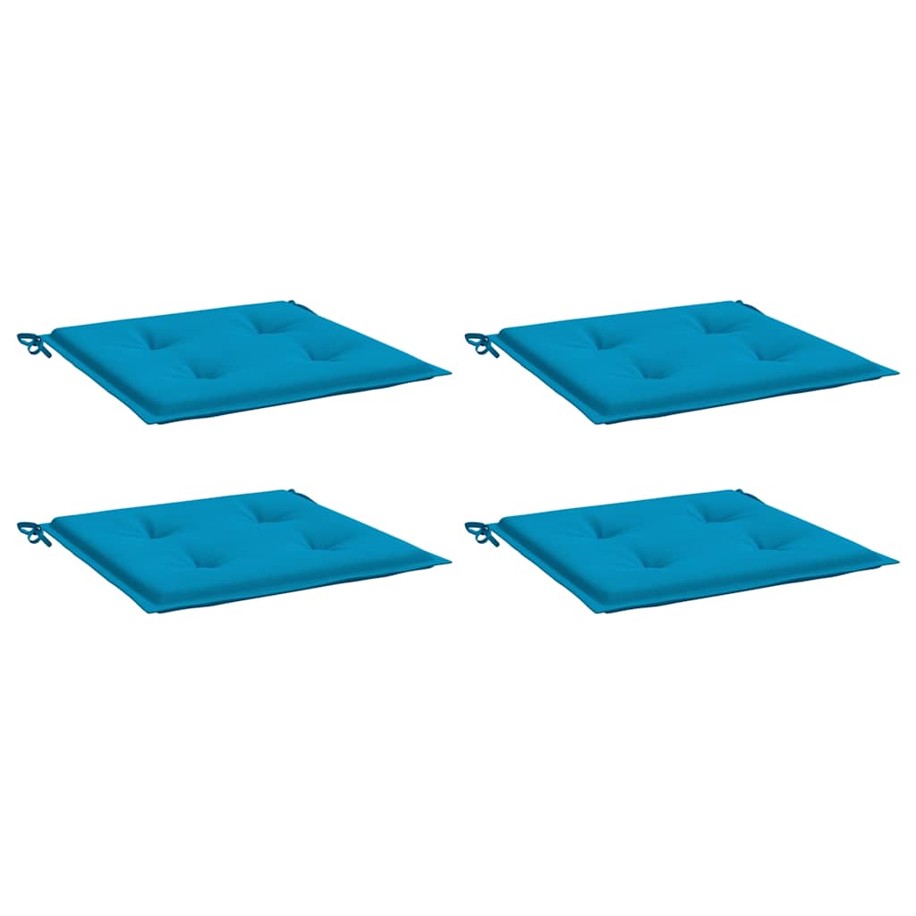 Almofadões p/ cadeiras jardim 4pcs 40x40x3 cm oxford azul