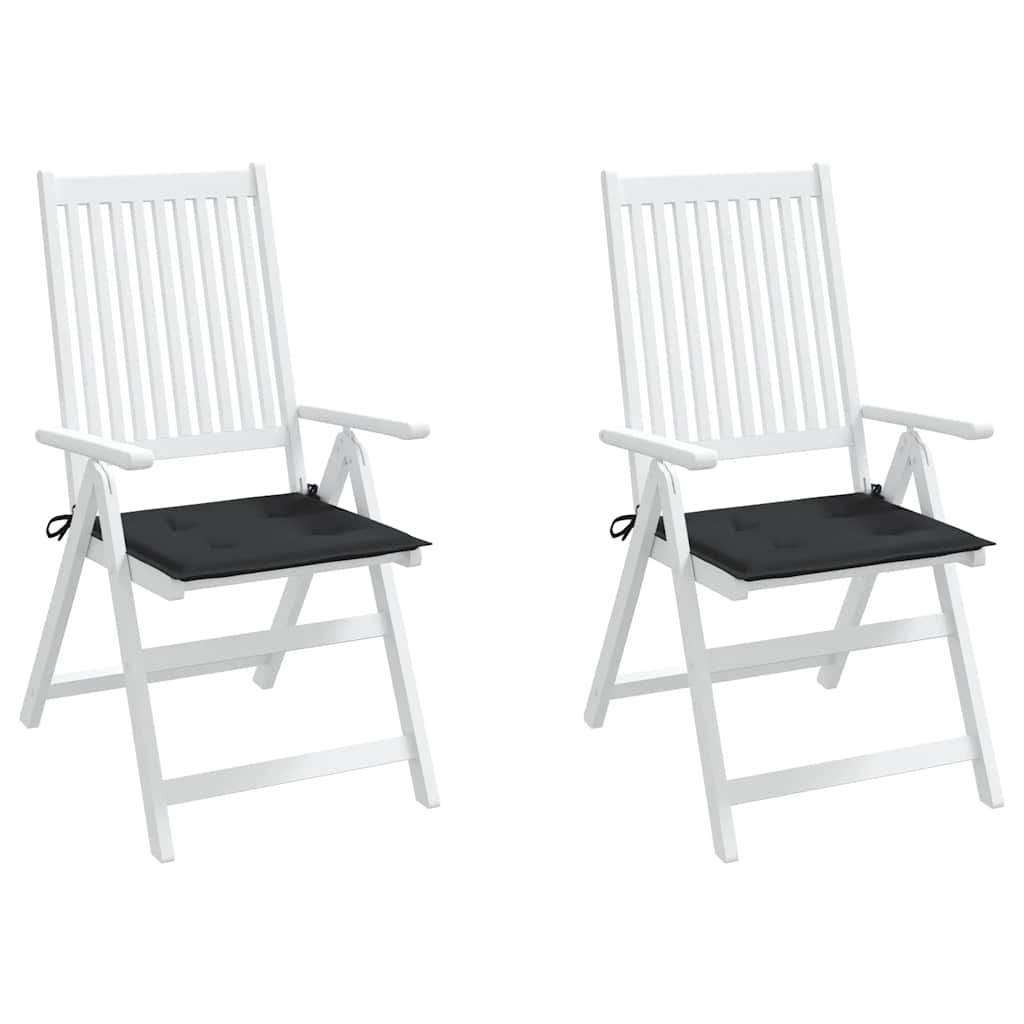 Almofadões p/ cadeiras de jardim 2 pcs tecido oxford preto