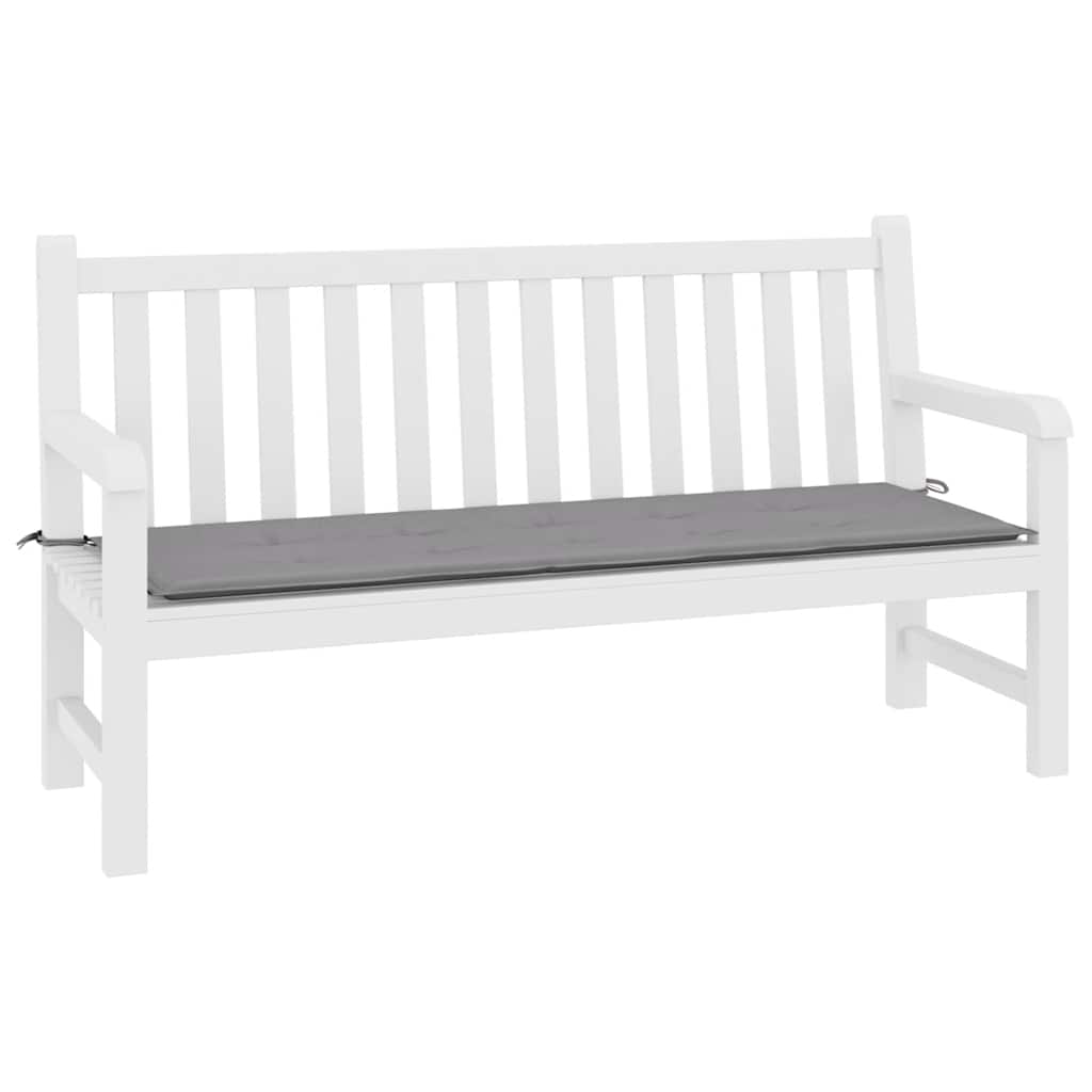 Almofadão p/ banco de jardim 200x50x4 cm tecido cinza