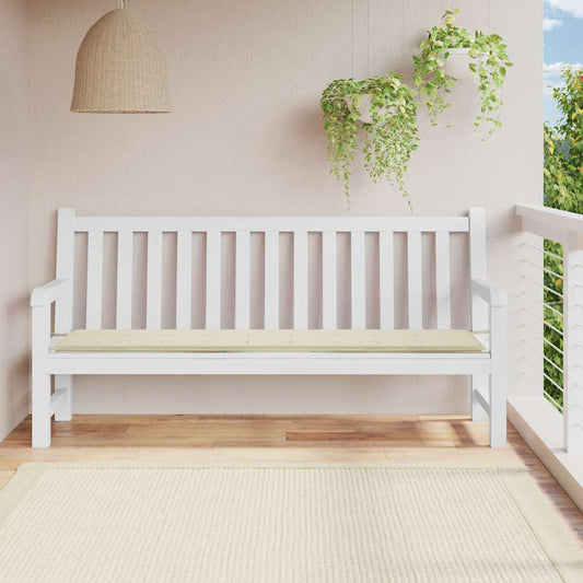 Almofadão p/ banco de jardim 200x50x4 cm tecido oxford creme