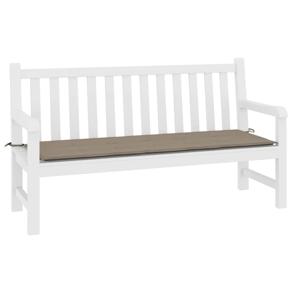 Almofadão p/ banco jardim 200x50x4 cm tecido cinza-acastanhado