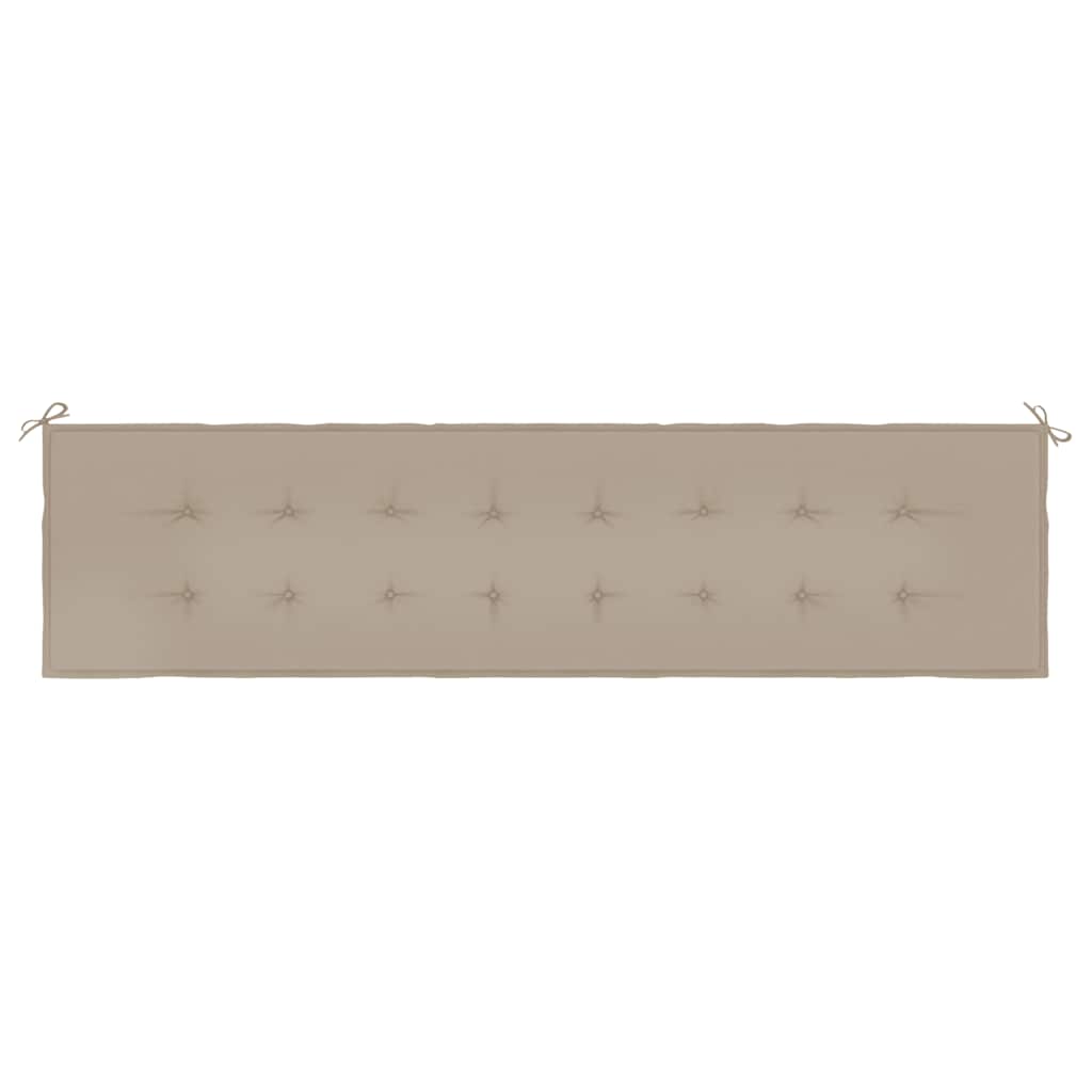 Almofadão p/ banco jardim 200x50x4 cm tecido cinza-acastanhado