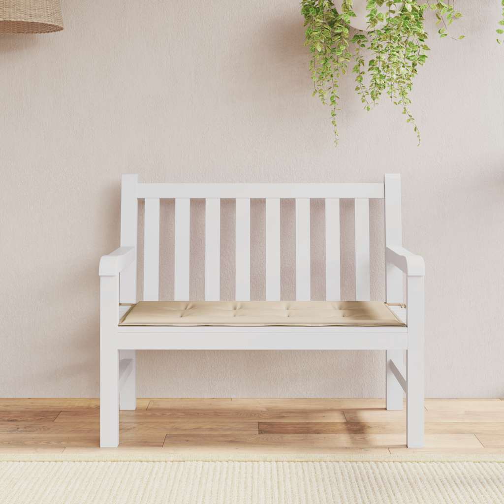 Almofadão p/ banco de jardim 100x50x4cm tecido oxford bege