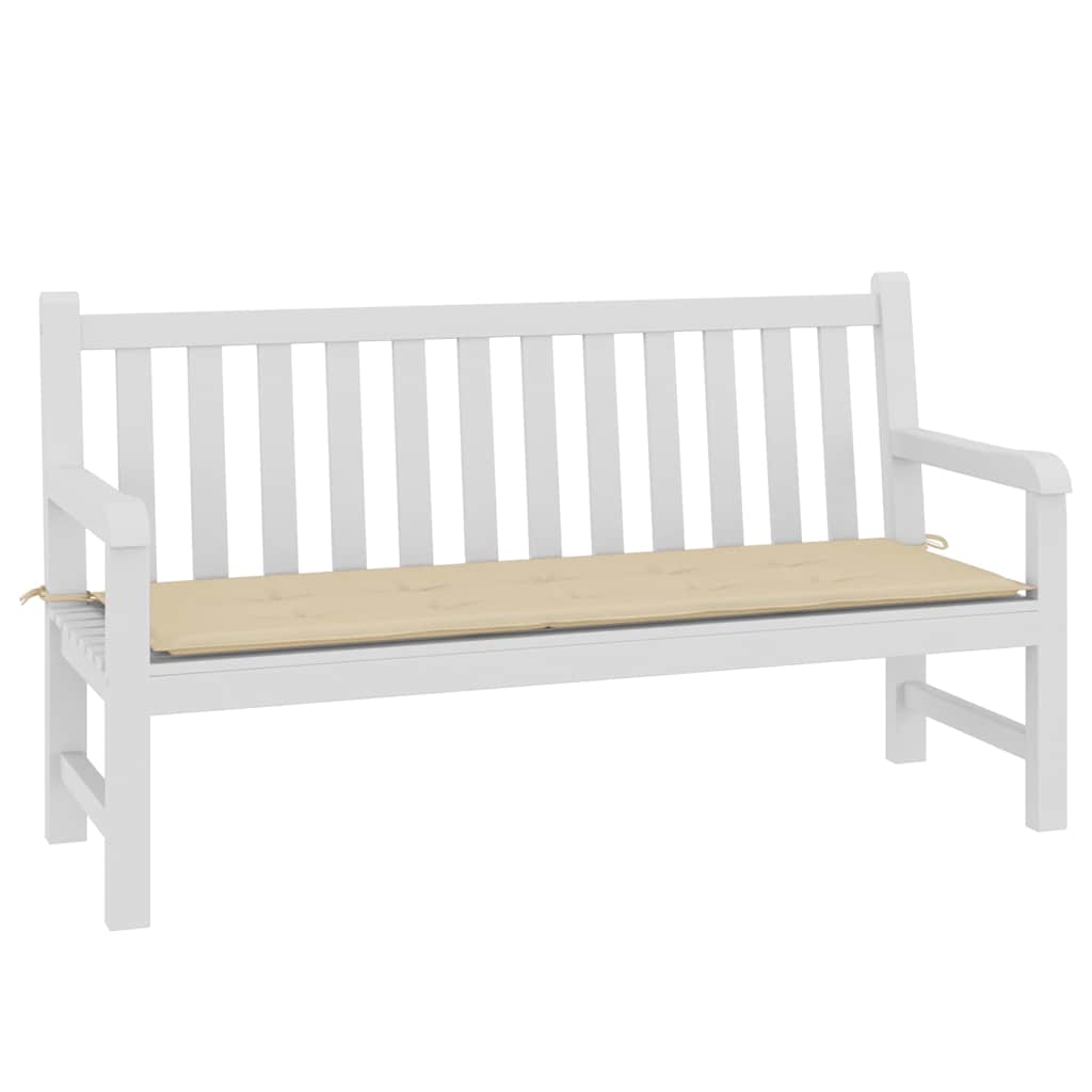 Almofadão p/ banco de jardim 150x50x4 cm tecido oxford bege