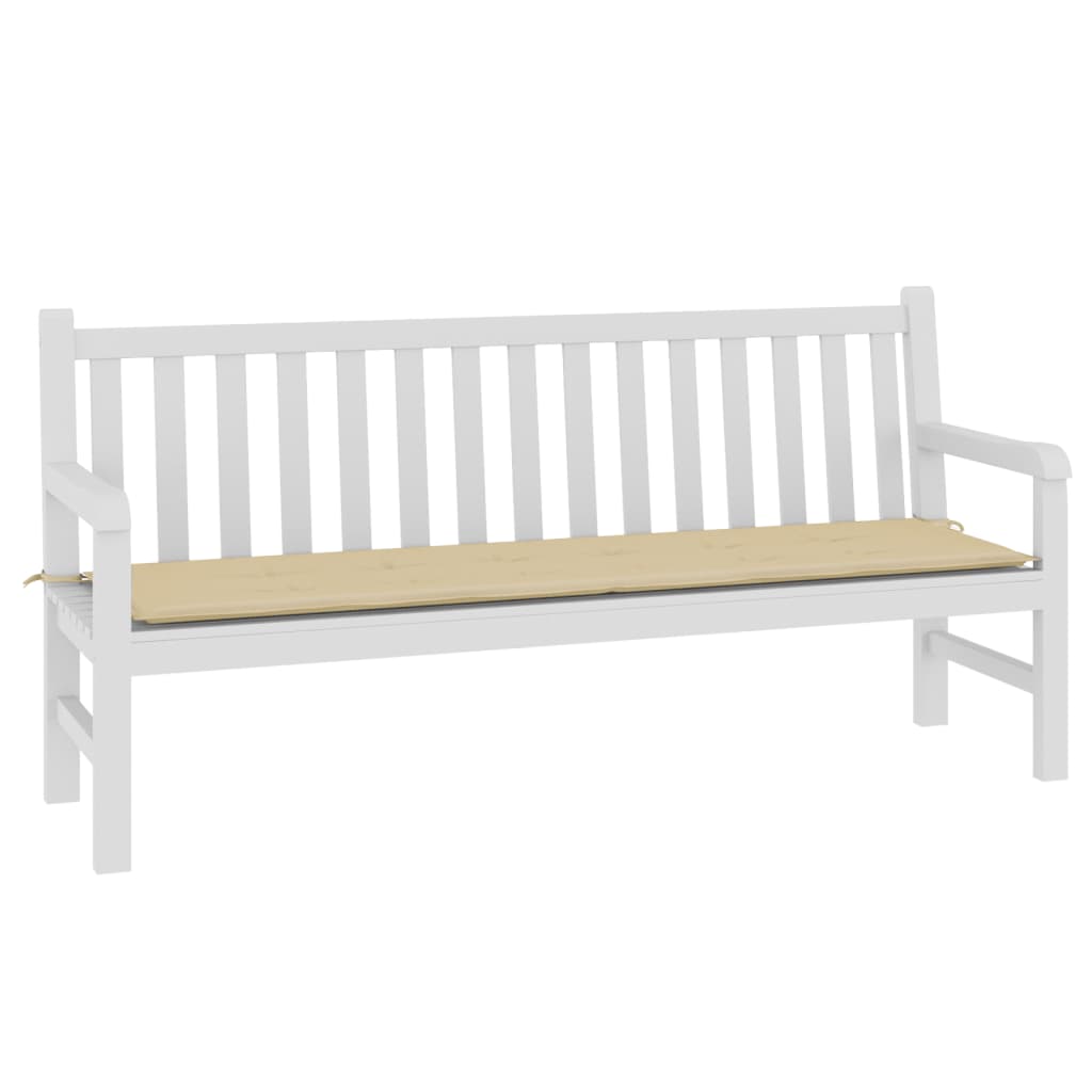 Almofadão p/ banco de jardim 180x50x3 cm tecido oxford bege