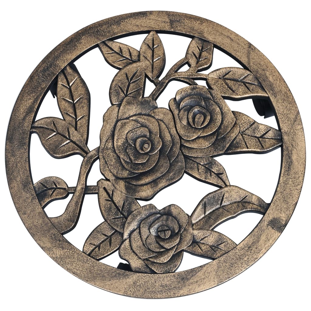 Suportes com rodas para plantas 6 pcs 38 cm plástico bronze