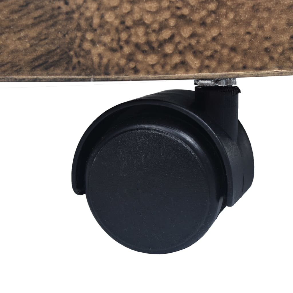 Suportes com rodas para plantas 6 pcs 38 cm plástico bronze