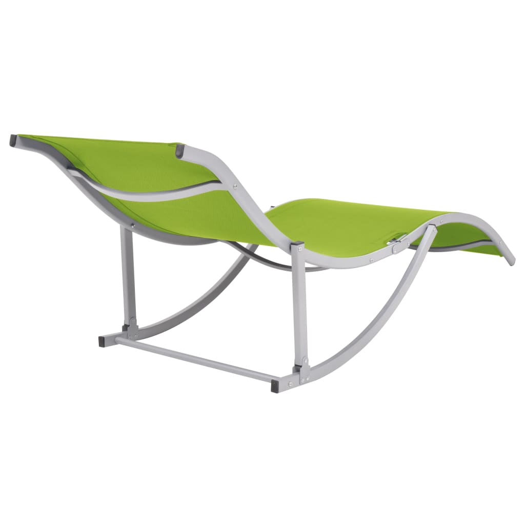 Espreguiçadeiras dobráveis 2 pcs textilene verde