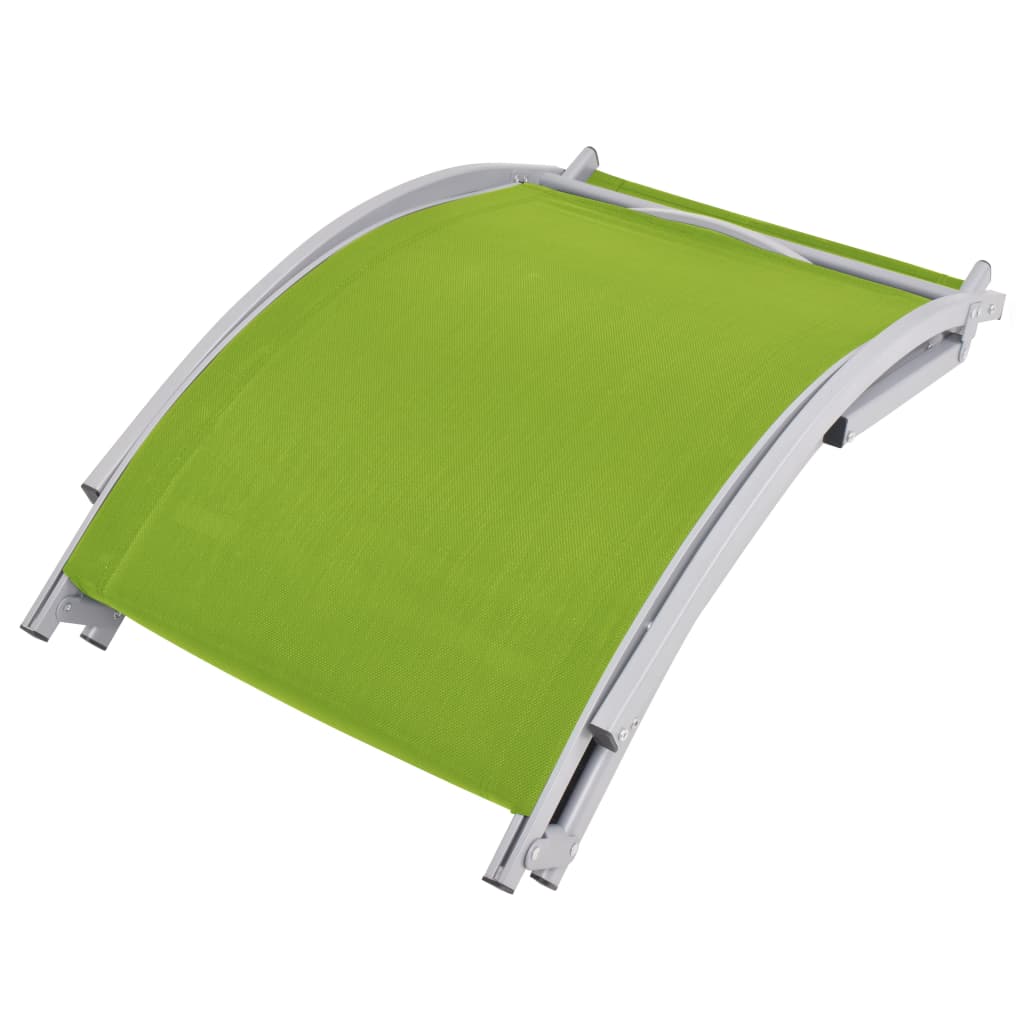 Espreguiçadeiras dobráveis 2 pcs textilene verde