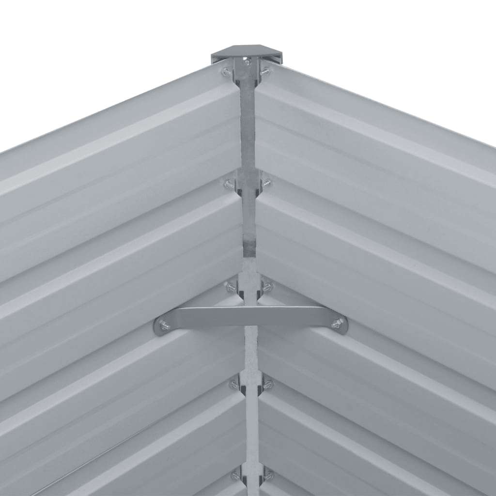 Canteiro de jardim elevado 160x80x45 cm aço galvanizado verde