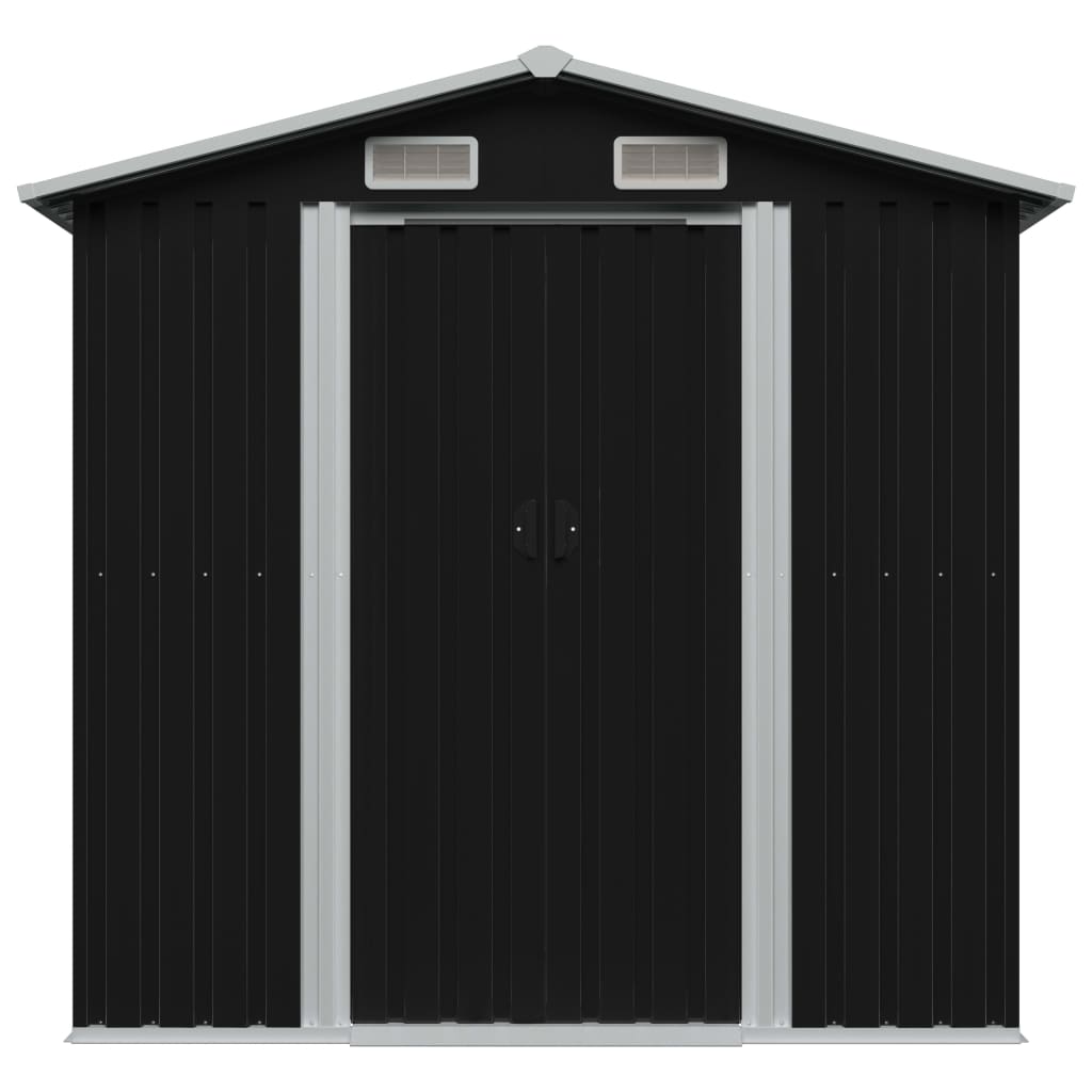 Abrigo de jardim 204x132x186 cm aço antracite