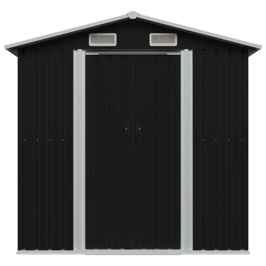 Abrigo de jardim 204x132x186 cm aço antracite