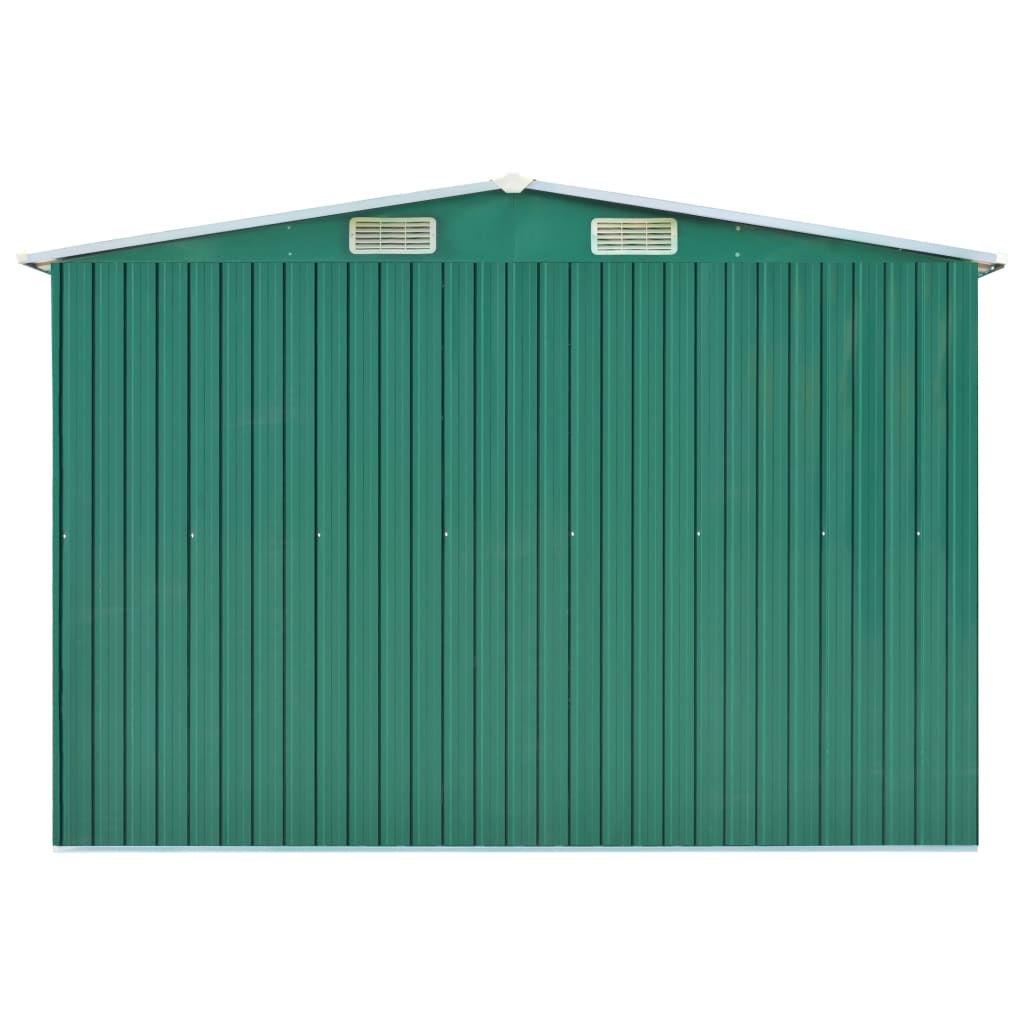 Abrigo de jardim 257x990x181 cm aço galvanizado verde