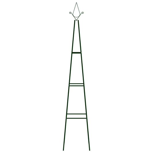 Suportes p/ plantas trepadeiras 2 pcs 35x35x195 cm ferro verde