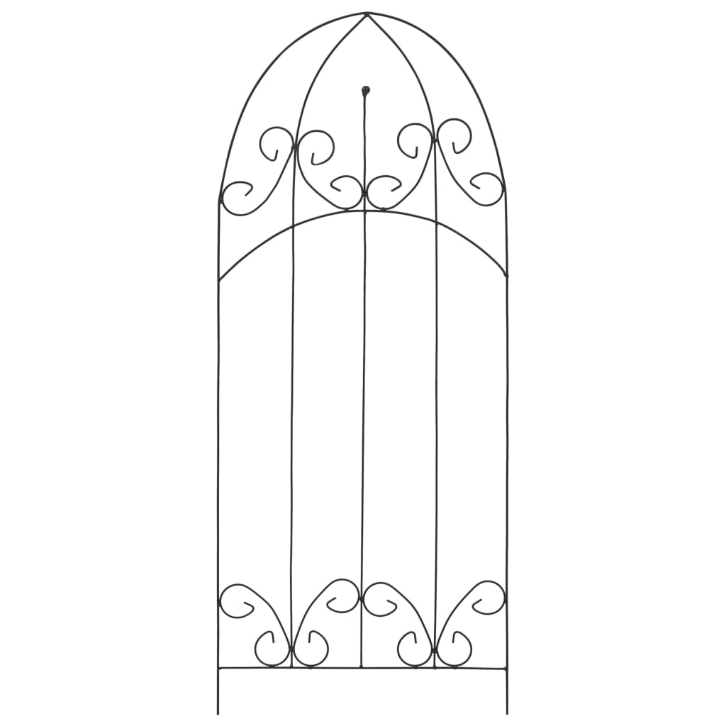Suportes plantas trepadeiras 3 pcs 40x100 cm ferro preto