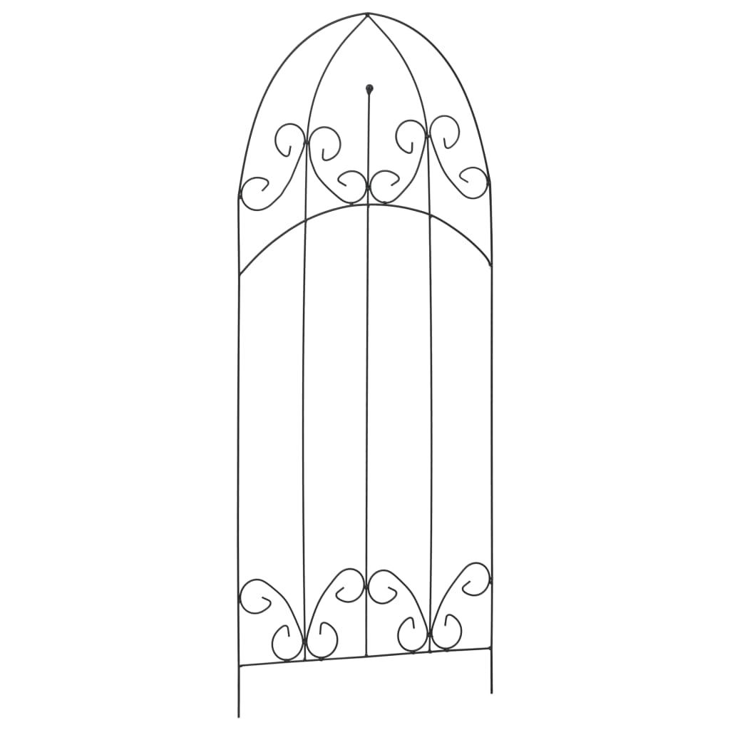 Suportes plantas trepadeiras 3 pcs 40x100 cm ferro preto