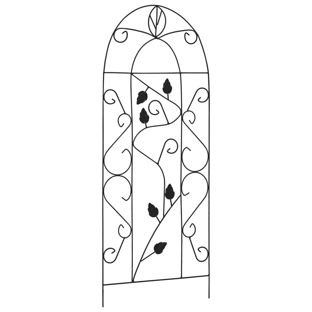 Suportes plantas trepadeiras 3 pcs 40x100 cm ferro preto