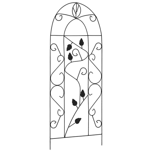 Suportes plantas trepadeiras 3 pcs 40x100 cm ferro preto