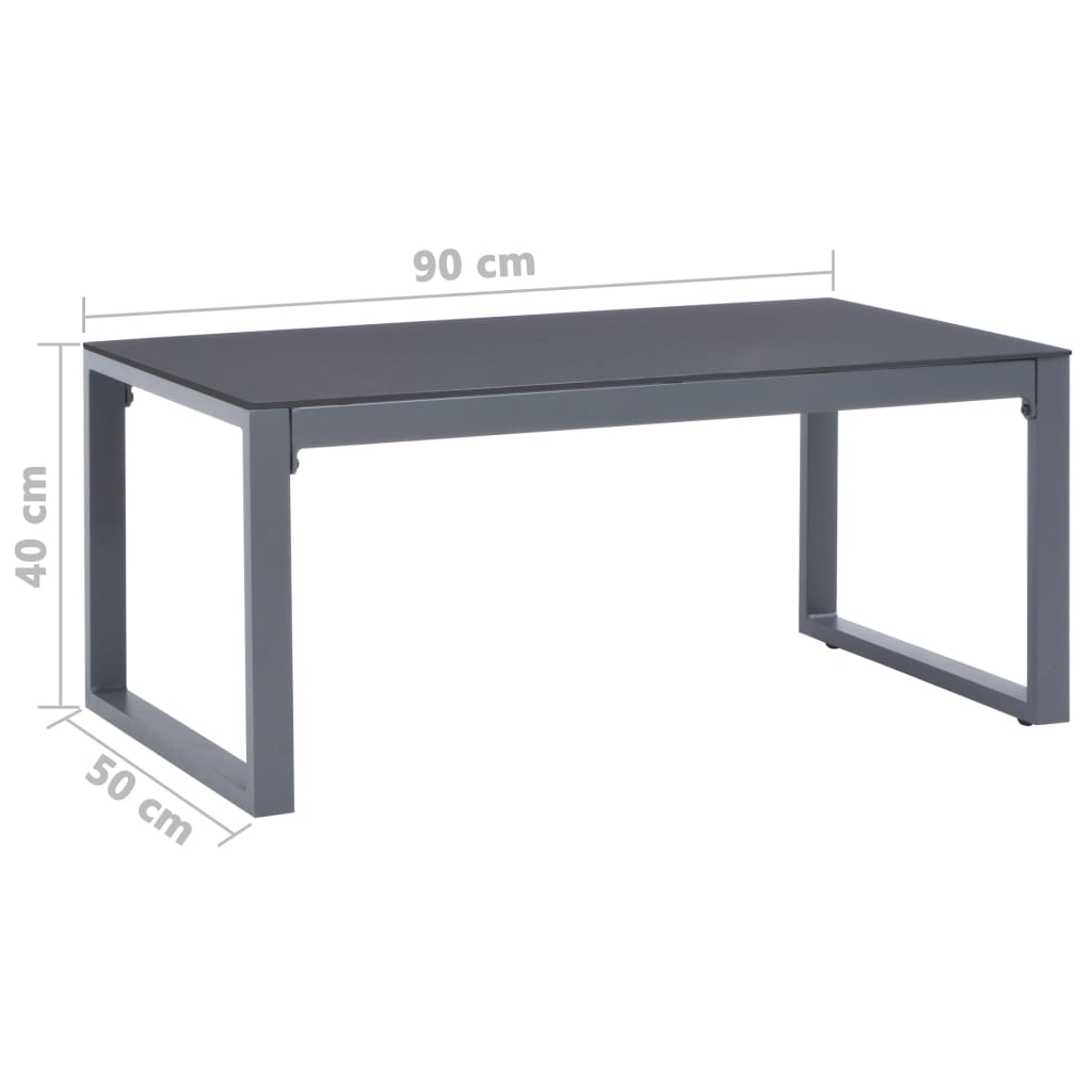 Mesa de centro 90x50x40 cm alumínio