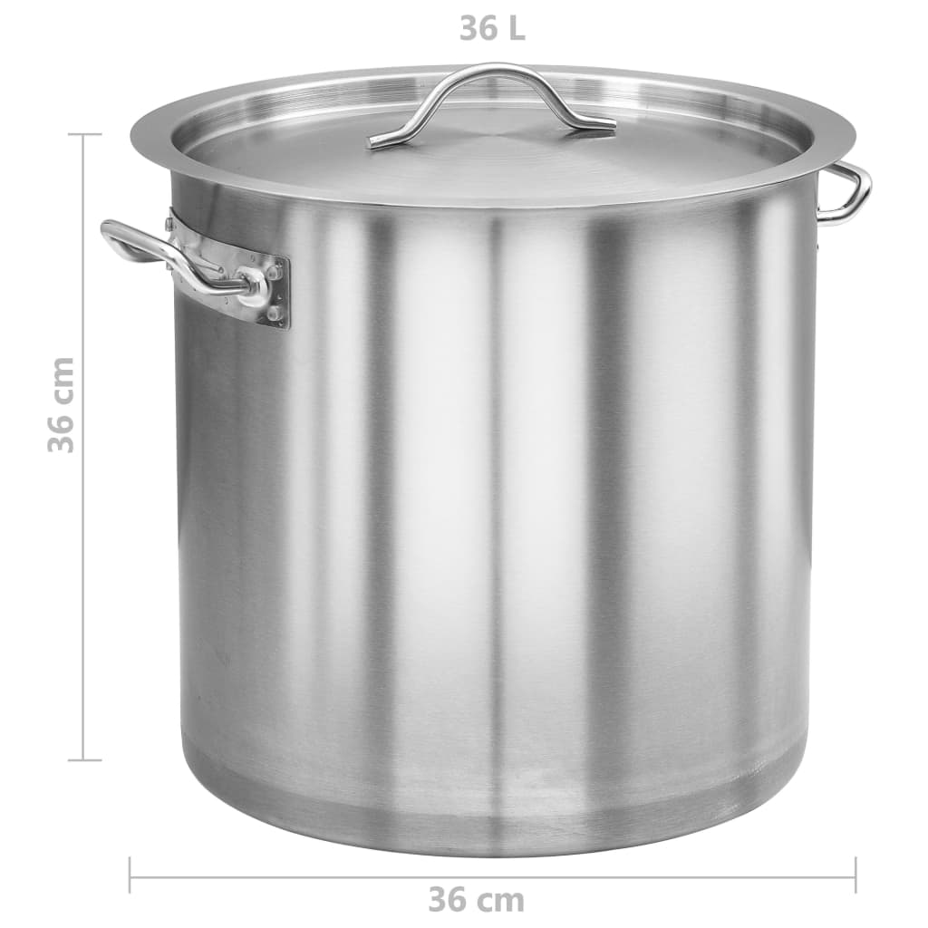 Panela 35 L 36x36 cm aço inoxidável