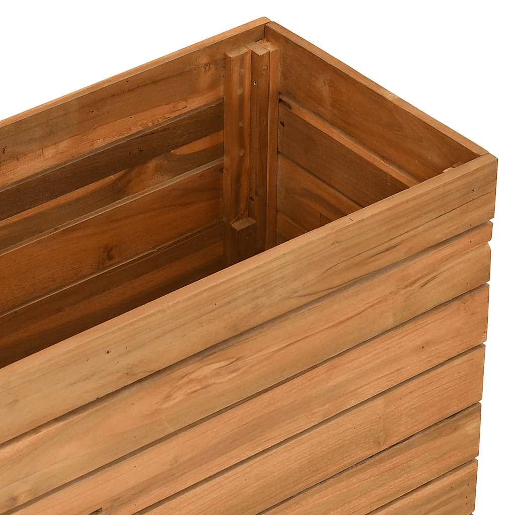 Vaso/floreira 100x40x72 cm madeira de teca reciclada e aço