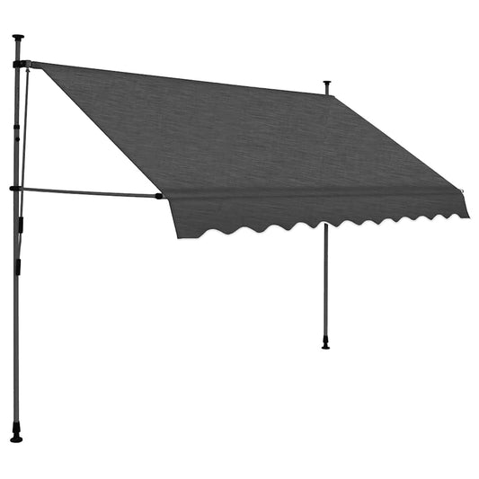 Toldo retrátil manual com LED 300 cm antracite