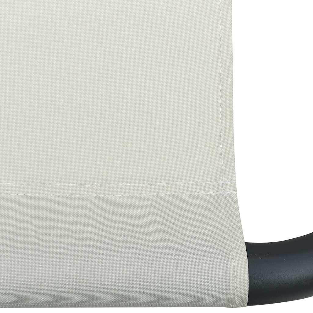 Espreguiçadeira com toldo e almofadas branco nata