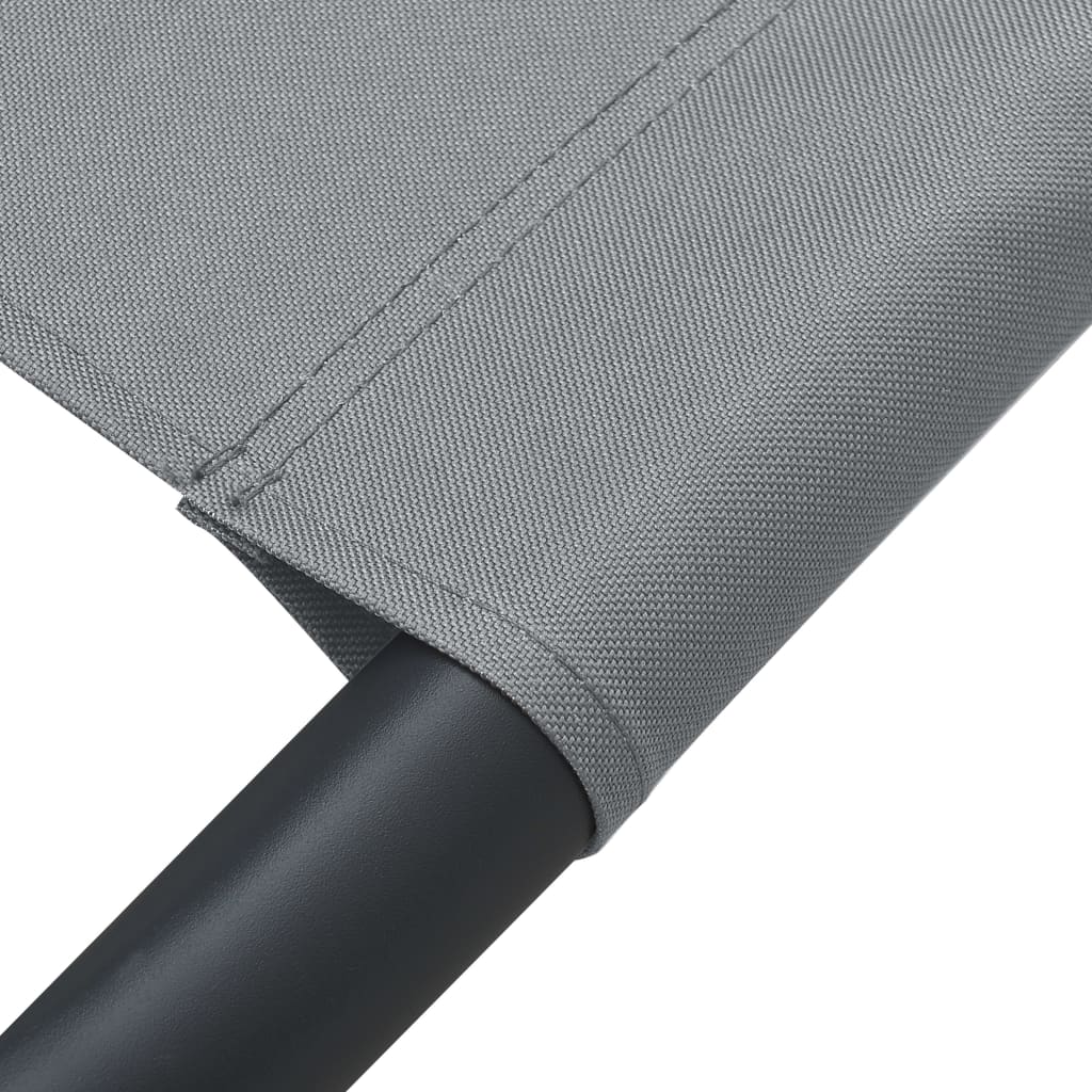Espreguiçadeira com toldo cinzento