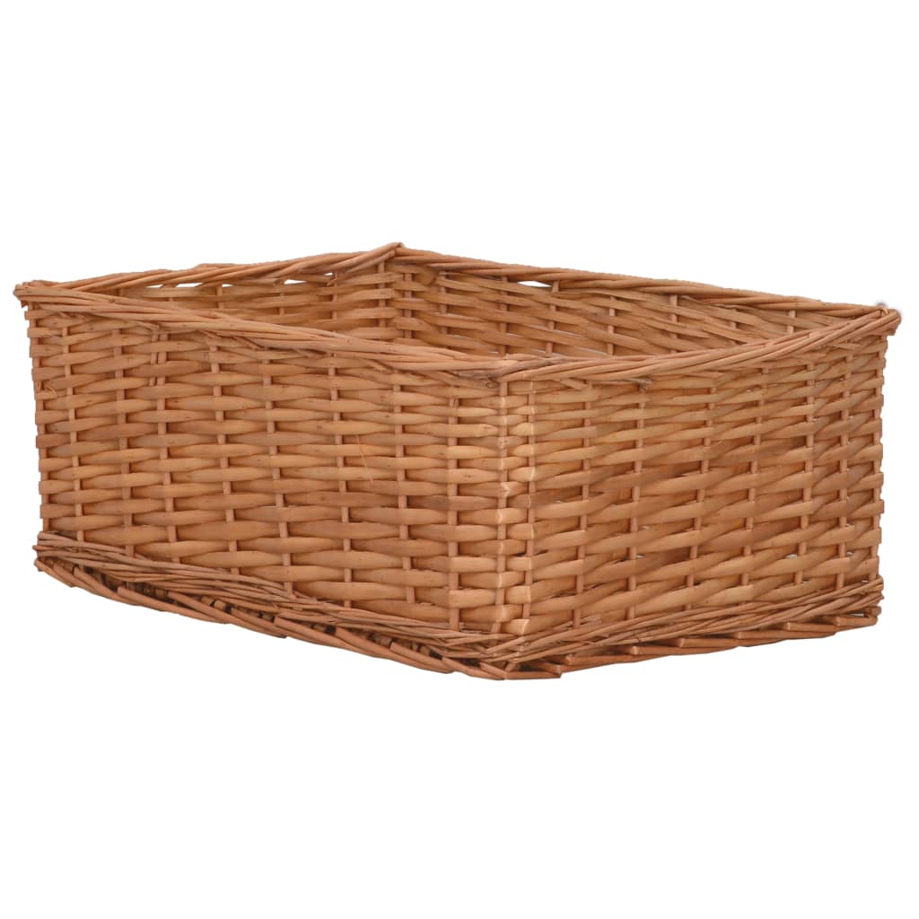 4 pcs conjunto de cestos de encastrar salgueiro castanho