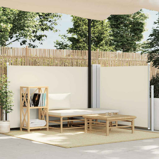 Toldo lateral retrátil 100x600 cm creme